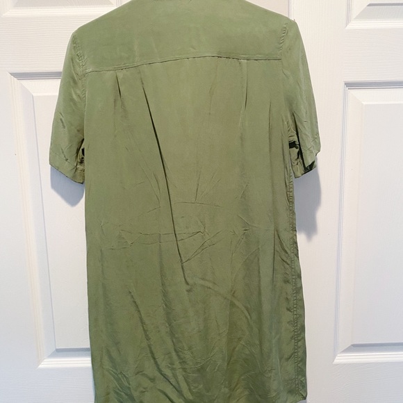 Equipment army green silk dress - Picture 3 of 5